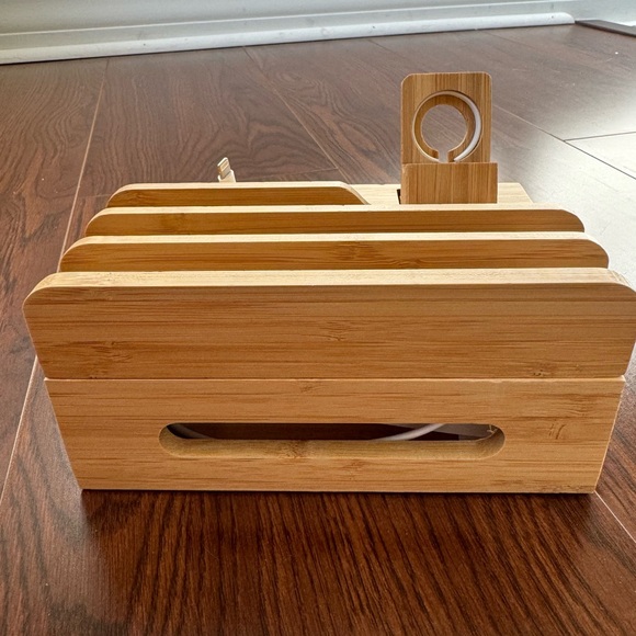 NIB! Multi Device Cord Organizer Bamboo - Picture 5 of 8